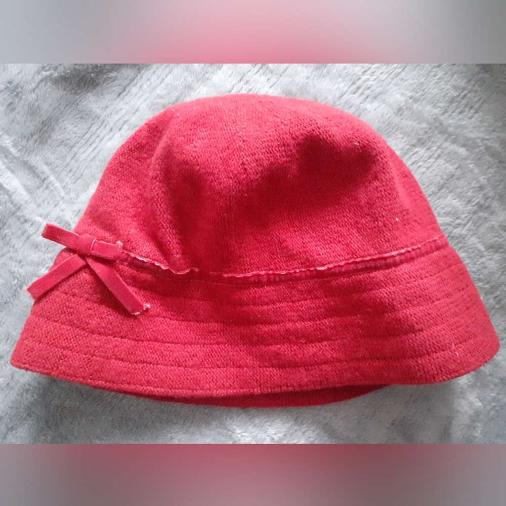 Vintage style mohair hat with bow